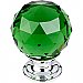 Top Knobs TK120PC Green Crystal Knob 1 3/8 Inch in Polished Chrome