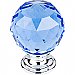 Top Knobs TK124PC Blue Crystal Knob 1 3/8 Inch in Polished Chrome
