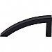 Top Knobs TK35BLK Sloped Pull 3 7/8 Inch Center to Center in Flat Black