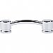 Top Knobs TK63PC Oval Thin Pull 3 3/4 Inch Center to Center in Polished Chrome