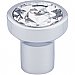 Top Knobs TK736PC Wentworth Crystal Knob 1 1/8 Inch in Polished Chrome