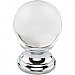 Top Knobs TK840PC Clarity Clear Glass Knob 1 Inch in Polished Chrome
