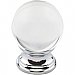 Top Knobs TK841PC Clarity Clear Glass Knob 1 3/16 Inch in Polished Chrome