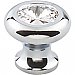 Top Knobs TK846PC Hayley Crystal Knob Clear 1 3/16 Inch in Polished Chrome