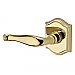 Baldwin HDDECLTAR003 Decorative Single Dummy Lever with Traditional Arch Rose - Left Handed