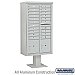 Salsbury 3416D-20GRY 4C Pedestal Mailbox Maximum Height Unit 72 Inches Double Column 20 MB1 Doors / 2 PL