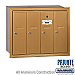 Salsbury 3504BRP Vertical Mailbox 4 Doors Recessed Mounted Private Access