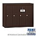 Salsbury 3504ZSP Vertical Mailbox 4 Doors Surface Mounted Private Access