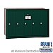 Salsbury 3505GRP Vertical Mailbox 5 Doors Recessed Mounted Private Access