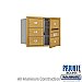 Salsbury 3706D-05GFP 4C Horizontal Mailbox 6 Door High Unit 23 1/2 Inches Double Column 5 MB2 Doors Front Loading Private Access