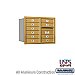 Salsbury 3706D-10GRU 4C Horizontal Mailbox 6 Door High Unit 23 1/2 Inches Double Column 10 MB1 Doors Rear Loading USPS Access