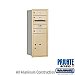 Salsbury 3710S-03SRP 4C Horizontal Mailbox 10 Door High Unit 37 1/2 Inches Single Column 3 MB1 Doors / 1 PL5 Rear Loading Private Access