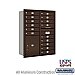 Salsbury 3711D-15ZRU 4C Horizontal Mailbox 11 Door High Unit 41 Inches Double Column 15 MB1 Doors / 1 PL5 Rear Loading USPS Access