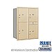 Salsbury 3711D-4PSRP 4C Horizontal Mailbox 11 Door High Unit 41 Inches Double Column Stand Alone Parcel Locker 3 PL5's and 1 PL6 Rear Loading Private Access