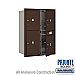 Salsbury 3711D-4PZFP 4C Horizontal Mailbox 11 Door High Unit 41 Inches Double Column Stand Alone Parcel Locker 3 PL5's and 1 PL6 Front Loading Private Access