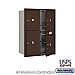 Salsbury 3711D-4PZFU 4C Horizontal Mailbox 11 Door High Unit 41 Inches Double Column Stand Alone Parcel Locker 3 PL5's and 1 PL6 Front Loading USPS Access