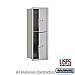 Salsbury 3711S-2PAFU 4C Horizontal Mailbox 11 Door High Unit 41 Inches Single Column Stand Alone Parcel Locker 1 PL5 and 1 PL6 Front Loading USPS Access