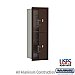 Salsbury 3711S-2PZFU 4C Horizontal Mailbox 11 Door High Unit 41 Inches Single Column Stand Alone Parcel Locker 1 PL5 and 1 PL6 Front Loading USPS Access