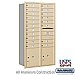 Salsbury 3716D-19SRU 4C Horizontal Mailbox Maximum Height Unit 56 3/4 Inches Double Column 19 MB1 Doors / 2 PL's Rear Loading USPS Access