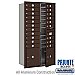 Salsbury 3716D-20ZFP 4C Horizontal Mailbox Maximum Height Unit 56 3/4 Inches Double Column 20 MB1 Doors / 2 PL's Front Loading Private Access