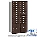 Salsbury 3716D-20ZRP 4C Horizontal Mailbox Maximum Height Unit 56 3/4 Inches Double Column 20 MB1 Doors / 2 PL's Rear Loading Private Access