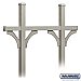 Salsbury 4875NIC Deluxe Mailbox Post Bridge Style for 5 Mailboxes In Ground Mounted